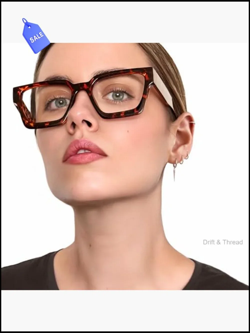Oversized Rectangle Blue Light Glasses UV400 Computer Reading Eyewear Unisex